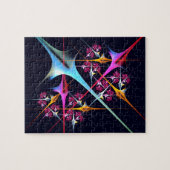 Puzzle Floral rose moderne Art Abstrait Couleur Motif #01 (Horizontal)