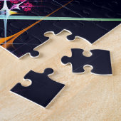 Puzzle Floral rose moderne Art Abstrait Couleur Motif #01 (Côté)