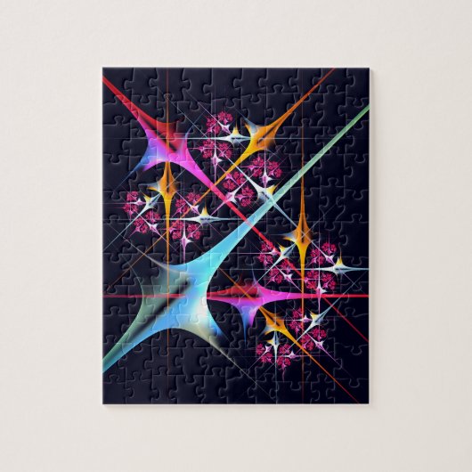 Puzzle Floral rose moderne Art Abstrait Couleur Motif #01 (Vertical)