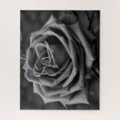 Puzzle floral rose noire et blanche (Vertical)