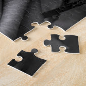 Puzzle floral rose noire et blanche (Côté)