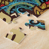Puzzle Floral sans couture motif, design d'impression ori (Côté)