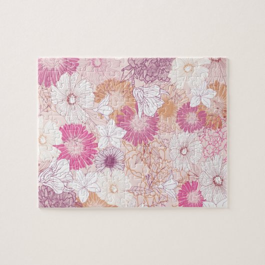 Puzzle Floral sans joint (Horizontal)