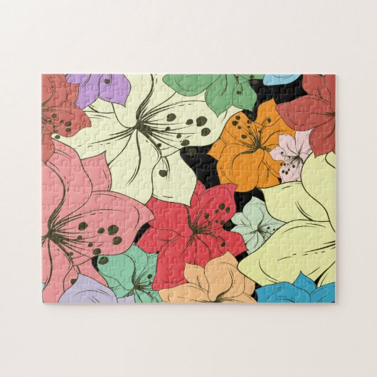 Puzzle floral tropical (Horizontal)