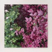 PUZZLE FLORALE ROSE ET VERTE (Horizontal)