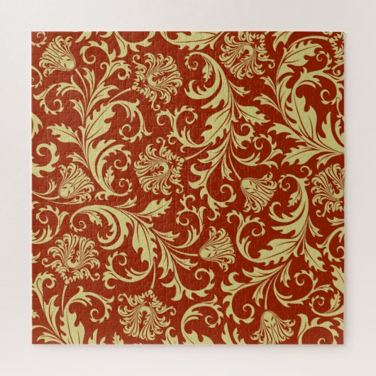 Puzzle Floraux rétro : arrière - plan motif vintage. (Vertical)