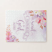 Puzzle Flore D'Aquarelle, Mon Âme Trouve Le Repos - Ps 62 (Horizontal)