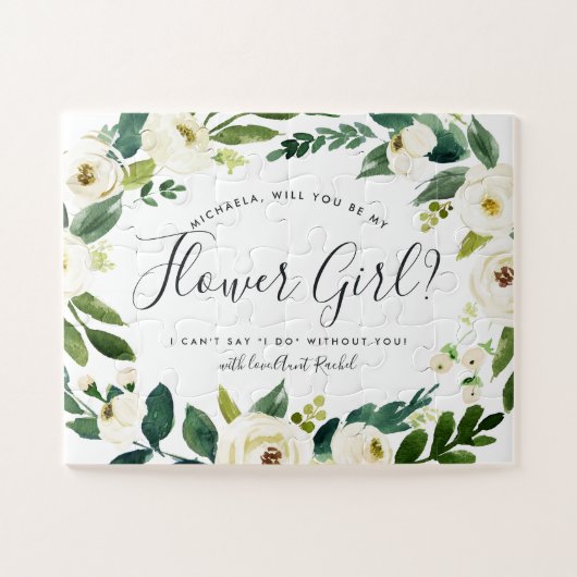 Puzzle Flore de l'Albâtre | Personnalisé Soyez Ma Fille F (Horizontal)