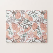 Puzzle Flore inspirée par la nature : Motif de fleurs de  (Horizontal)