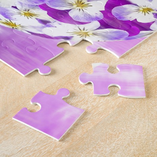 Puzzle Flore motif violet simple et subtile (Côté)