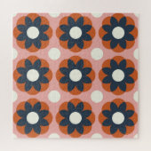 Puzzle Flore scandinave : Design Vintage sans joint (Horizontal)