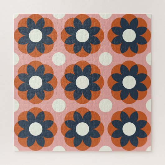 Puzzle Flore scandinave : Design Vintage sans joint (Vertical)