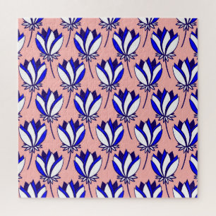 Puzzle Flore symétrique : Motif Vintage coloré