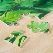 Puzzle Flore Verte Avec Feuilles Colorés (Côté)