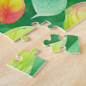 Puzzle Flore Verte Avec Feuilles D'Automne (Côté)