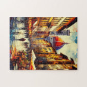 Puzzle Florence, Italie Rue avec Duomo Peinture (Horizontal)