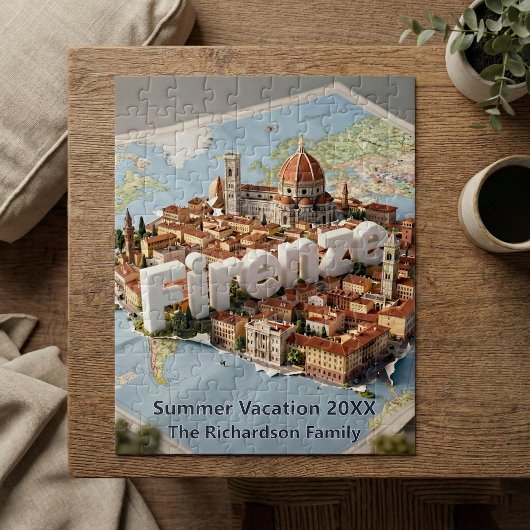 Puzzle Florence Italy Vacation Trip Souvenir Map 