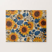Puzzle Flores dorées : Artwork Motif de tournesols (Horizontal)