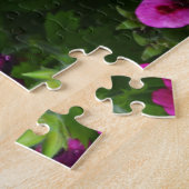 Puzzle "Flores vives : Geraniums roses chauds sur Bush lu (Côté)