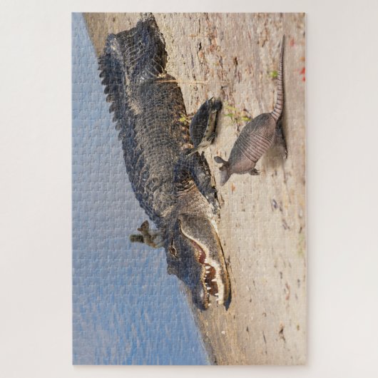 Puzzle Floride Alligator avec animaux. Buffet Alligator (Vertical)