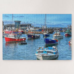 Puzzle Flotte de Brixham : Bateaux Colorés & Vie Portuair