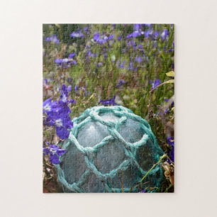Puzzle Flotteur de pêche en verre et fleurs