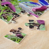 Puzzle Flower Child ! Cute Chat dans le jardin (Côté)