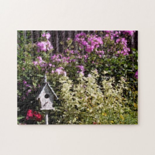 Puzzle Flower Garden Birdhouse Pastel Peinture (Horizontal)