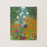 Puzzle Flower Garden by Gustav Klimt Vintage Floral<br><div class="desc">Landgarten / Flower Garden / Cottage Garden vintage art painted en 1905 by Austrian Symboist & Art Nouveau Artist Gustav Klimt (1862-1918)</div>