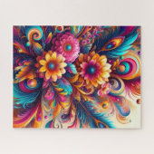 Puzzle Flowers and Feathers (Horizontal)