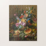 Puzzle Flowers and Fruits Vintage Painting Family Kids Ar<br><div class="desc">Custom, fun, personalized, familiale kids art lovers 250 pieces jigsaw puzzle, featuring a beautiful vintage intricate detailed painting, by Dominicus Gottfried Waerdigh, of flowers fruits and butterflies still life, and your note / greetings in élégant script typography gold. Made of sturdy cardboard and mounted on chipboard, with an easy wipe-clean...</div>
