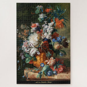 Puzzle Flowers Bouquet Vintage Painting Family Kids Art
