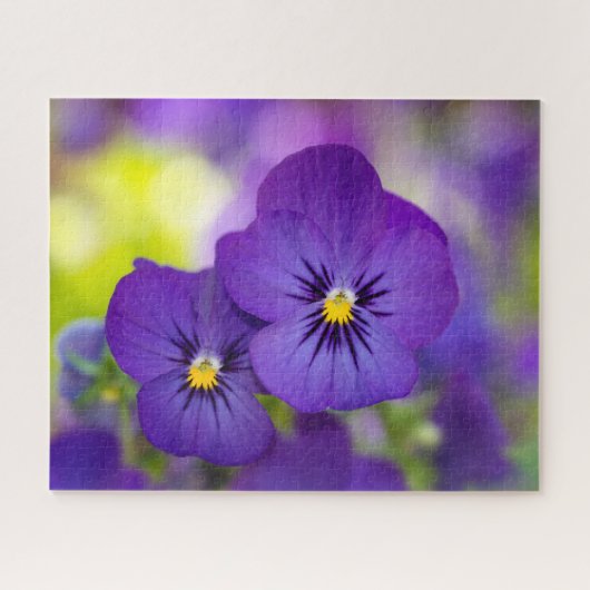 Puzzle Flowers | Purple Pansies (Horizontal)