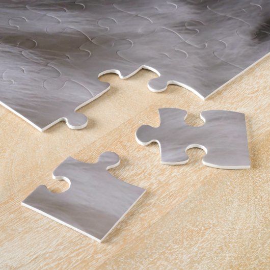 Puzzle Fluffy Blanc Maine Coon Cat (Côté)