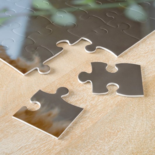 Puzzle Fluffy Brown Poodle Chien chiot (Côté)