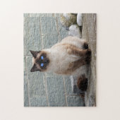 Puzzle Fluffy Chat aux yeux bleus (Vertical)