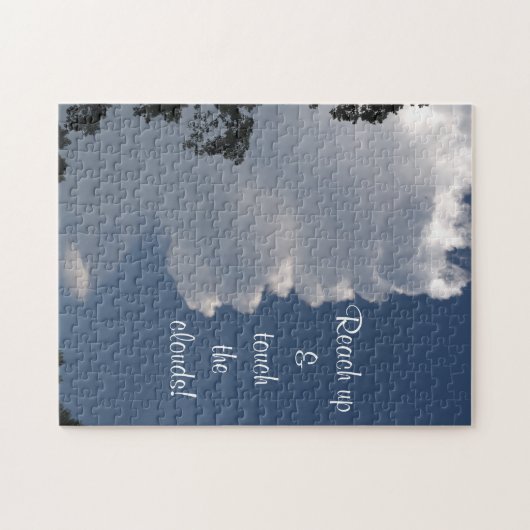 Puzzle Fluffy Clouds blancs et ciel bleu dire (Horizontal)