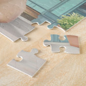 Puzzle Fluffy Kitten avec Blue Bow à la pâtisserie (Côté)