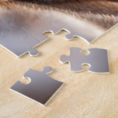 Puzzle Fluffy red kitten playing with a tiny teddy bear, (Côté)