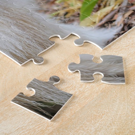 Puzzle Fluffy White Spitz Chien chiot (Côté)