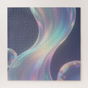 Puzzle Flux de bulles abstrait iridescent