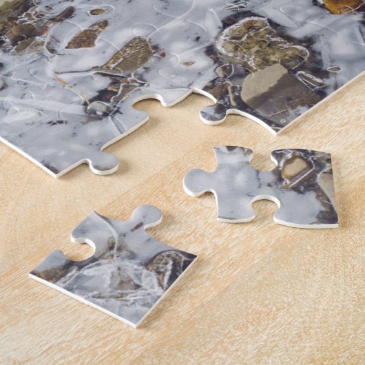 Puzzle Flux de montagne gelé (Côté)