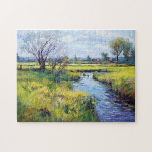 Puzzle Flux d'été paisible dans le paysage de Havelland