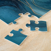 Puzzle Flux d'océan doré Vagues abstraites (Côté)