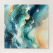 Puzzle Flux d'océan doré Vagues abstraites (Horizontal)