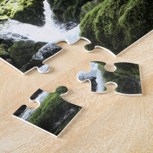 Puzzle Flux néo-zélandais avec cascades Nature Photo (Côté)