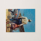 Puzzle Flying Cowboy par Mead Schaeffer (Horizontal)