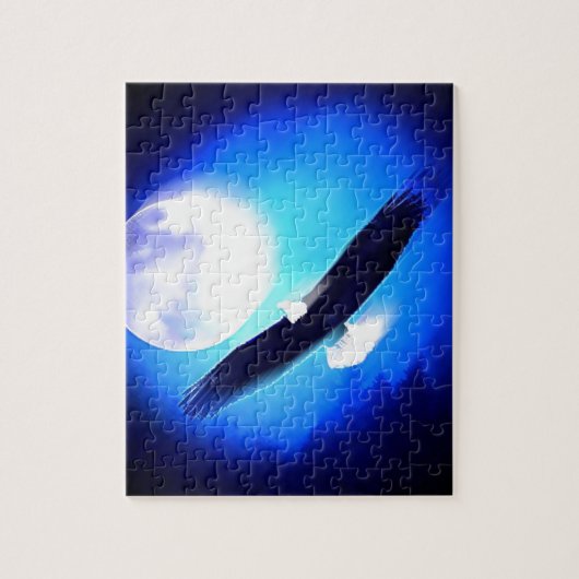 Puzzle Flying Eagle & Moon (Vertical)