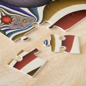 Puzzle Flying Up, Colorful Moderne Art Fractal Abstrait (Côté)