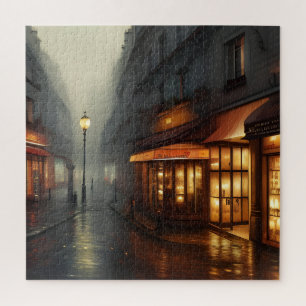 Puzzle Foggy Night au magasin du vendeur de livres
